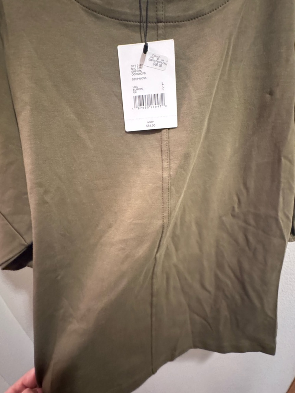 Gibson*Latimer Deep Moss Green Puff Sleeve Top Sz Large NWT - Picture 8 of 8